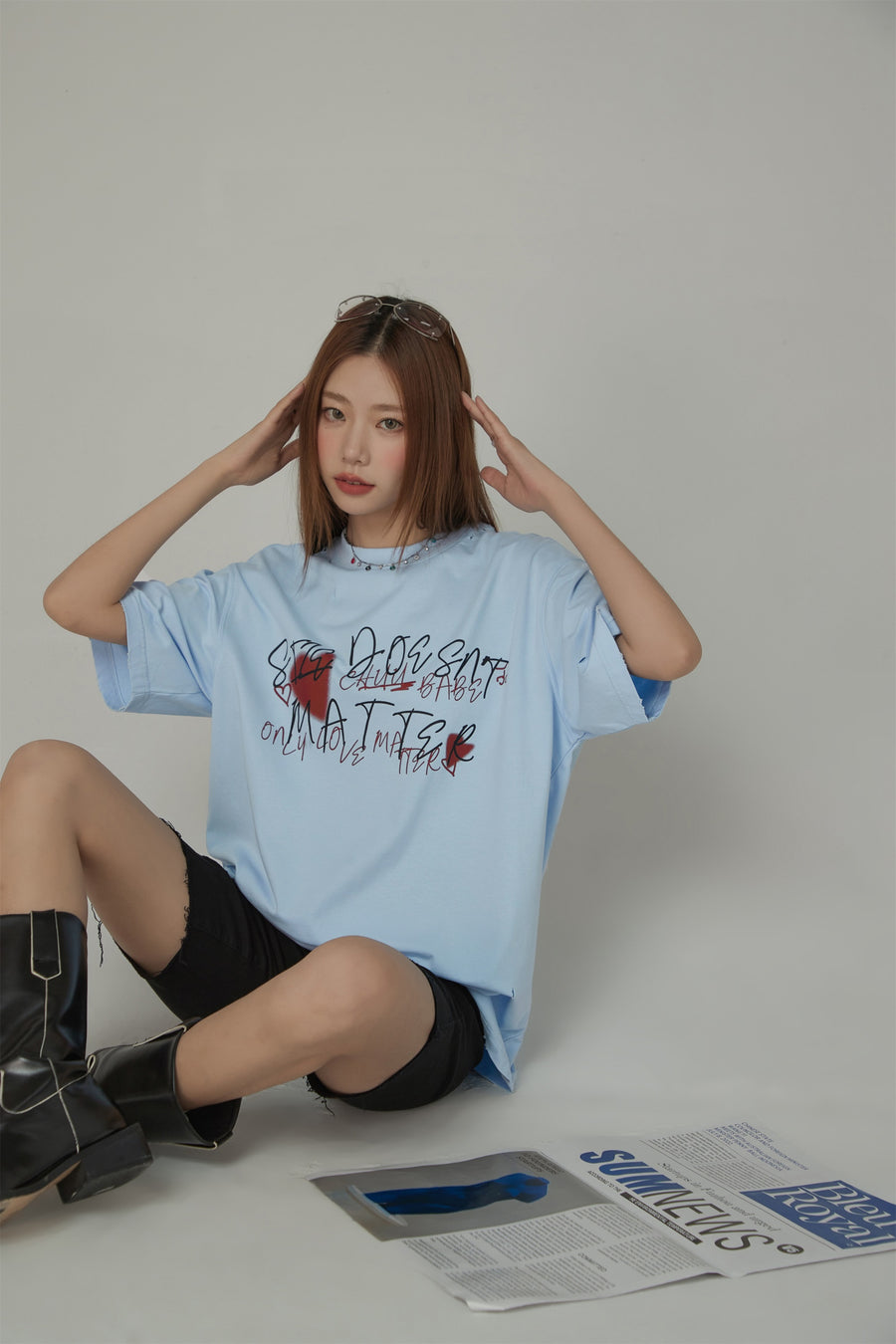 CHUU Size Doesnt Matter Cotton Loose-Fitting T-Shirt