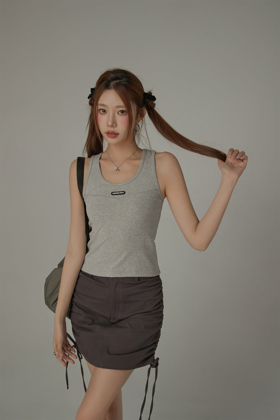 CHUU Ribbed Sleeveless Slim Top