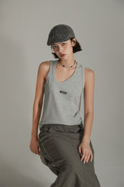 Basic Simple Sleeveless T-Shirt