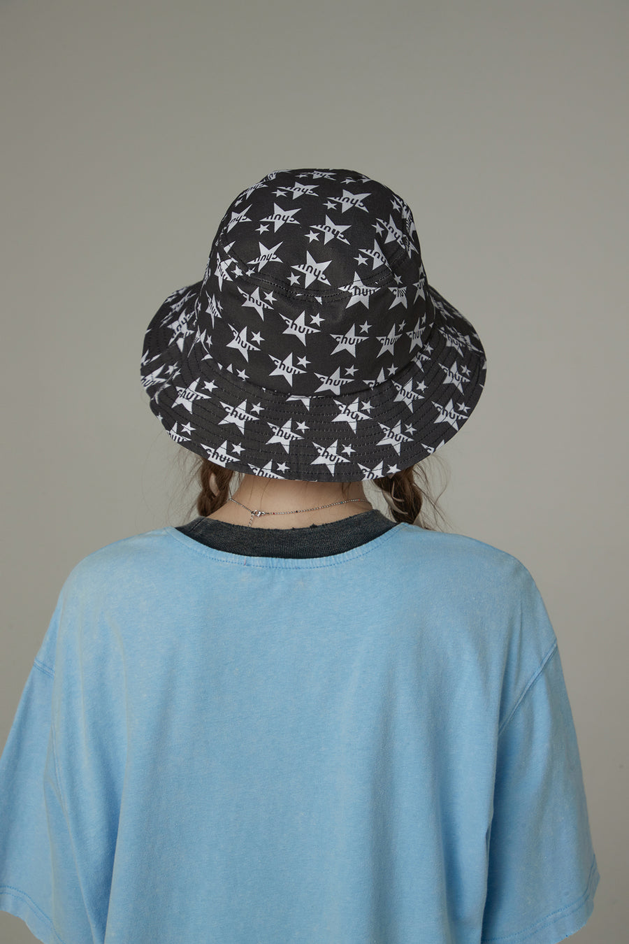 CHUU Chuu Lettering Cotton Bucket Hat