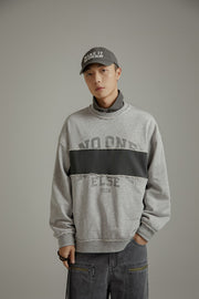 Logo Color Combination Overfit Sweatshirt