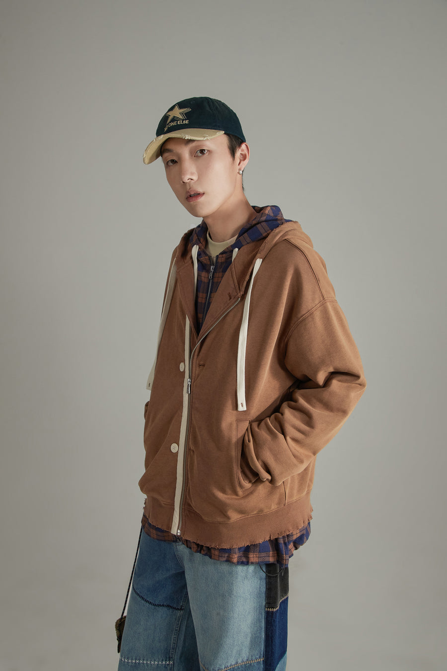 CHUU Two-Way Loose Fit Hooded Zip-Up