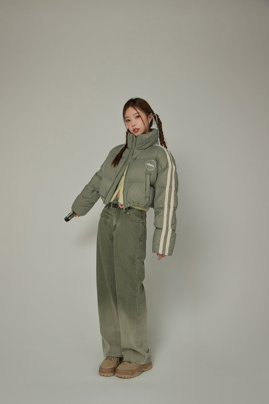 CHUU Sporty Crop Padded Jacket