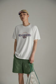 Noe Club Stars Printed Boxy Short Sleeve T-Shirt