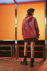 Heart Gradient Oversized Hoodie