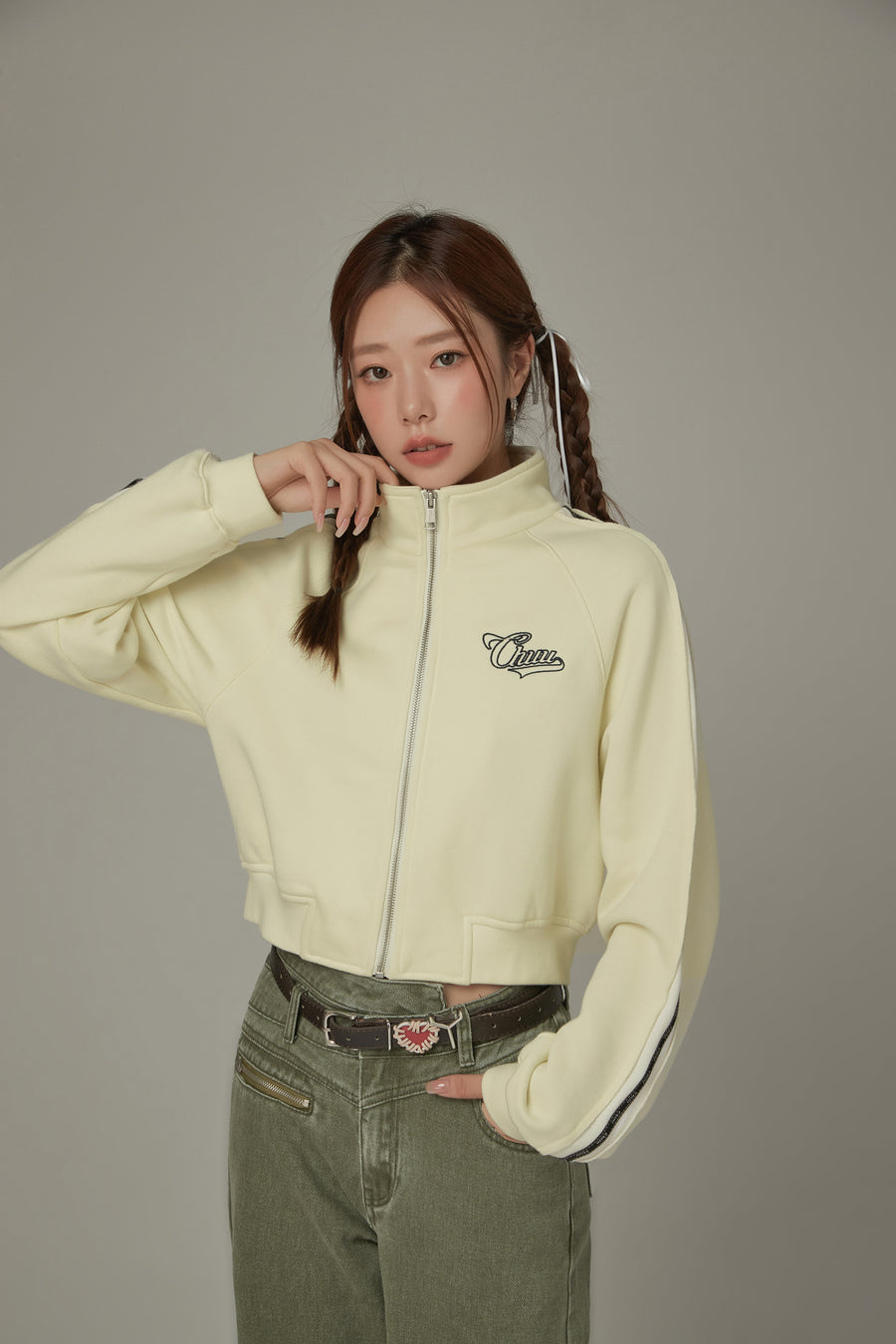 CHUU Sporty Loose Zip-Up Jacket