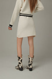 Logo Jacquard Knit Skirt