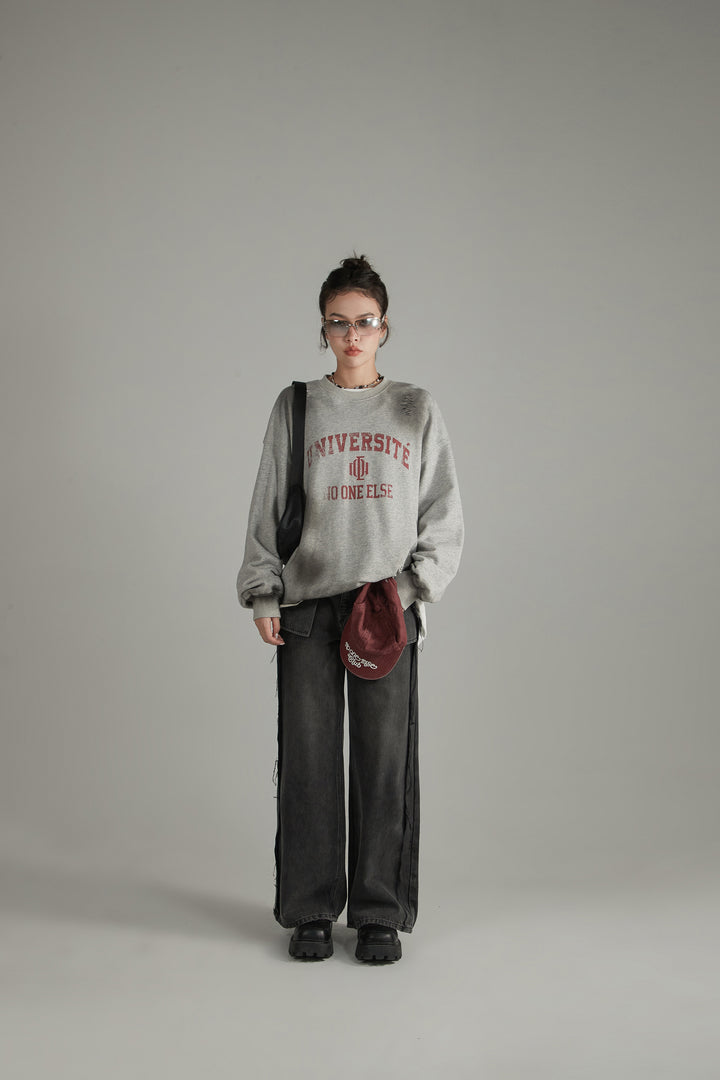 University Logo Lettering Sweatshirt