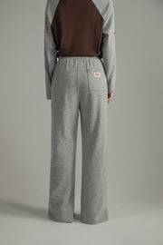 Slit Sweatpants Wide Pants