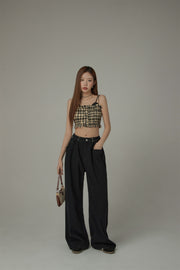 Summer Adjustable High Waist Wide Leg Pants