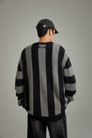 Vintage Color Scheme Stripe Knit Sweater