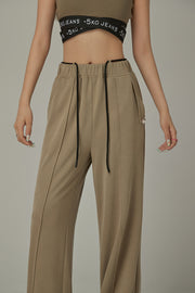 Elastic Waist Color Pants