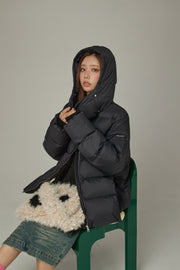 Solid Hooded Padded Jacket