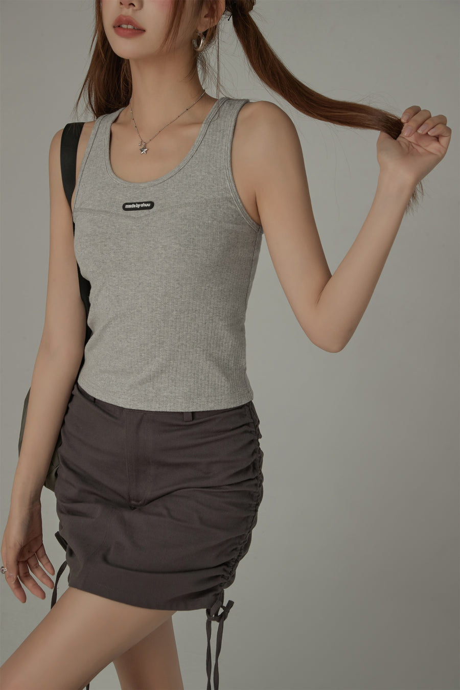 CHUU Ribbed Sleeveless Slim Top