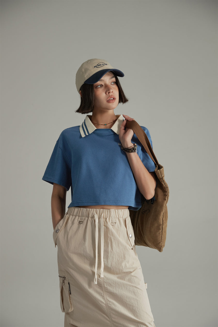 CHUU Colorblocked Collar T-Shirt