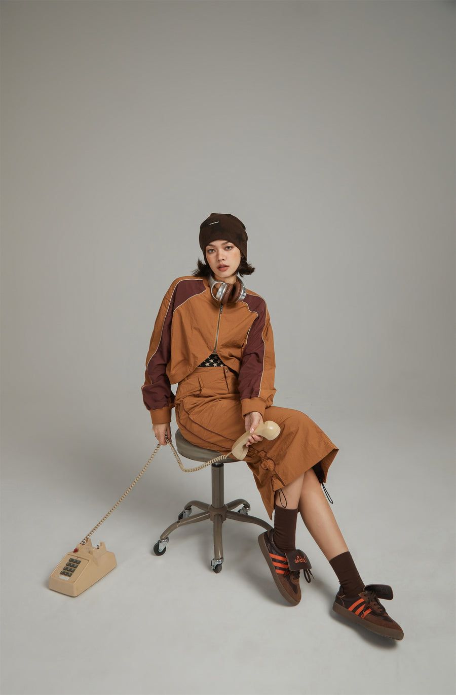 CHUU Raglan Sleeve Color Contrast Field Jacket