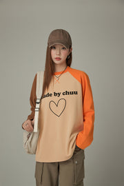 Logo Heart Color Long Sleeve T-Shirt