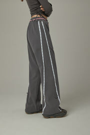 String Wide Sporty Pants