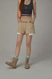 Made By Chuu Exposed Pocket Lining Overfit Short Pants