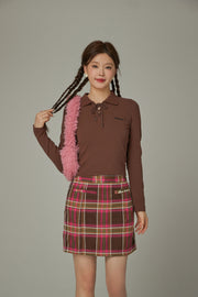 Colored Eyelet Tie Up T-Shirt