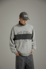 Logo Color Combination Overfit Sweatshirt