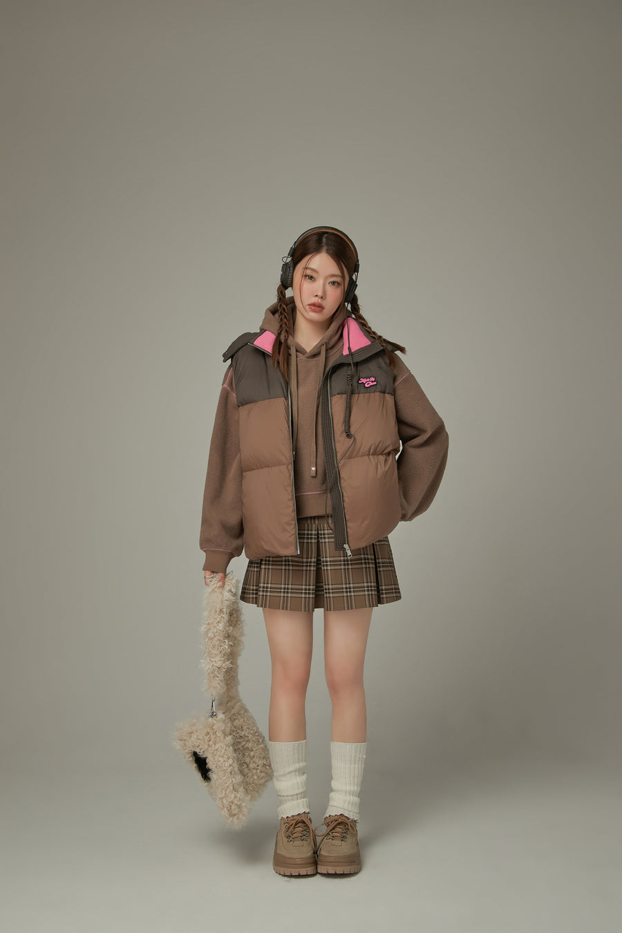 CHUU Color Matching Padded Vest