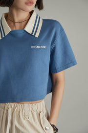 Colorblocked Collar T-Shirt