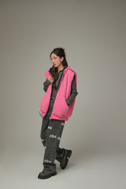 Fleece Vest Hooded Jacket