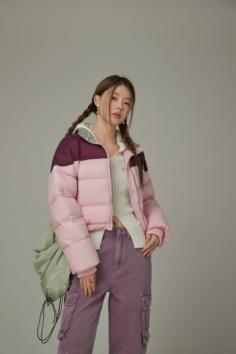 CHUU Two Toned Duck Down Padded Jacket