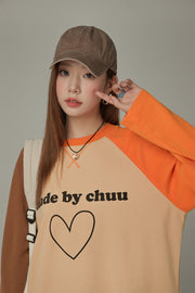 Logo Heart Color Long Sleeve T-Shirt