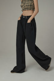 Summer Adjustable High Waist Wide Leg Pants