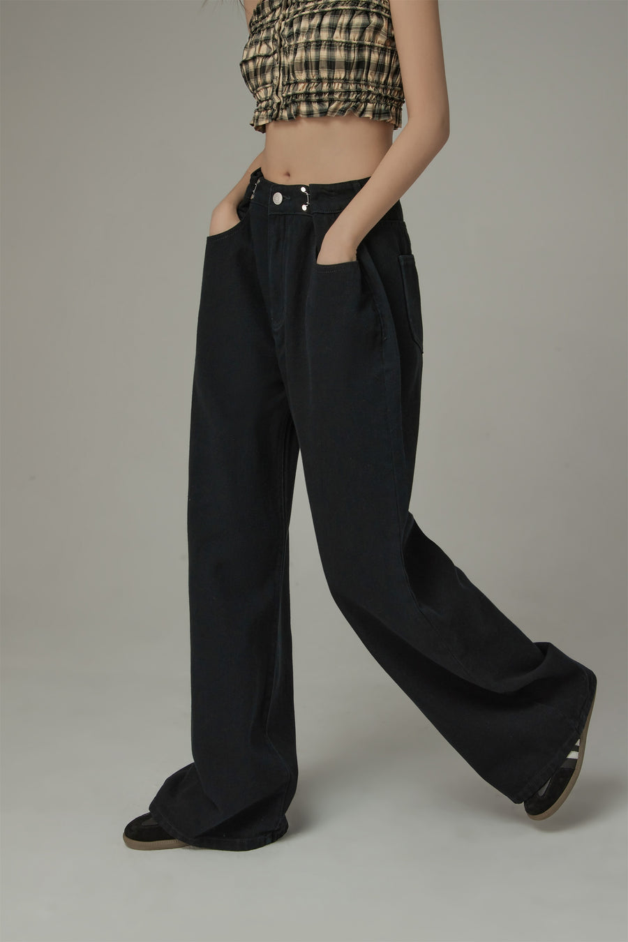 CHUU Summer Adjustable High Waist Wide Leg Pants