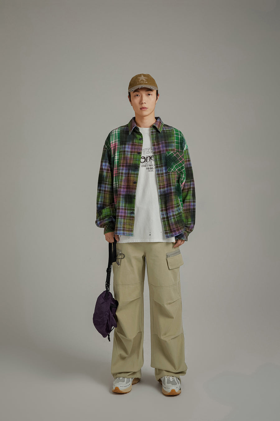 CHUU Printed Check Shirt