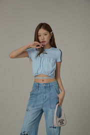 String Slim Fit Cropped Top