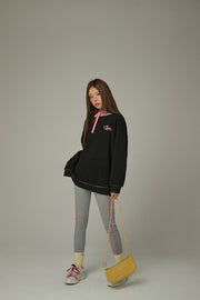 Fleece Color Combination Hoodie