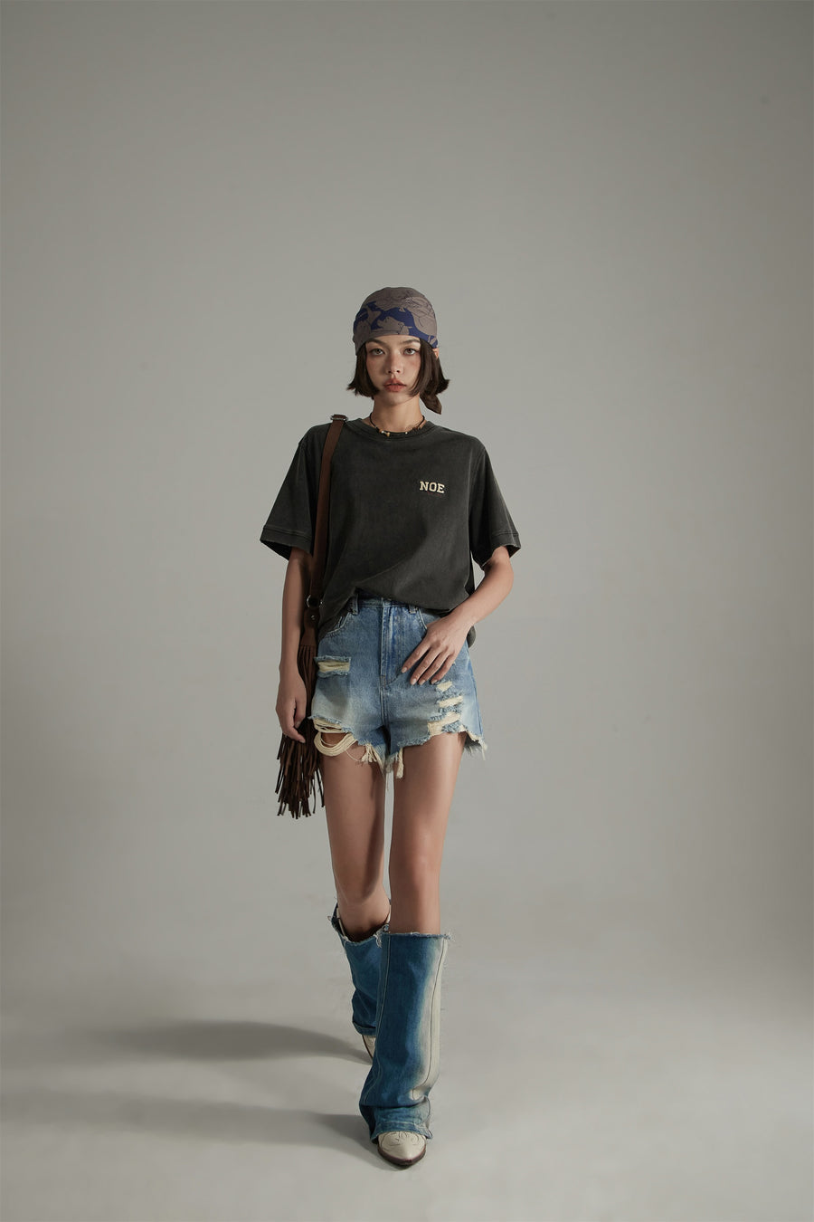 CHUU Embroidered Daily Loose Fit Short Sleeve T-Shirt