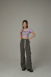 Chuu Size Doesnt Matter U-Neck Cropped T-Shirt