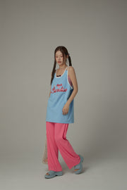 Back To Paradise Colorblocked Letter Printed Sleeveless T-Shirt