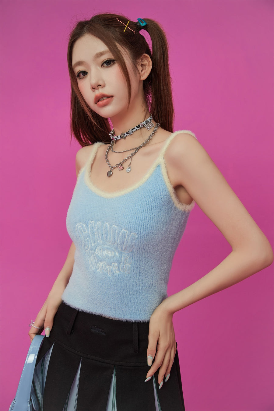 CHUU Color Matching Line Sleeveless Top