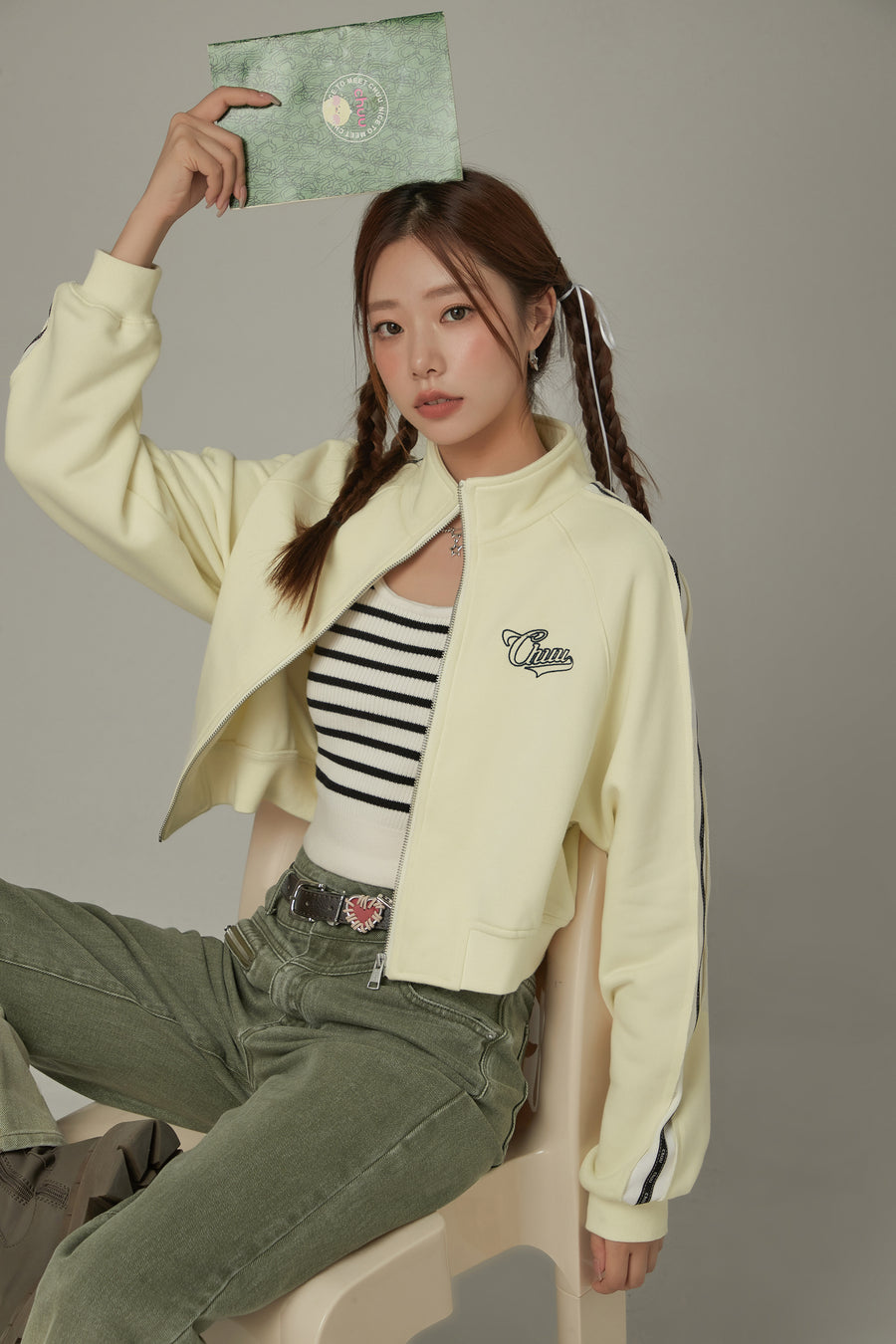 CHUU Sporty Loose Zip-Up Jacket