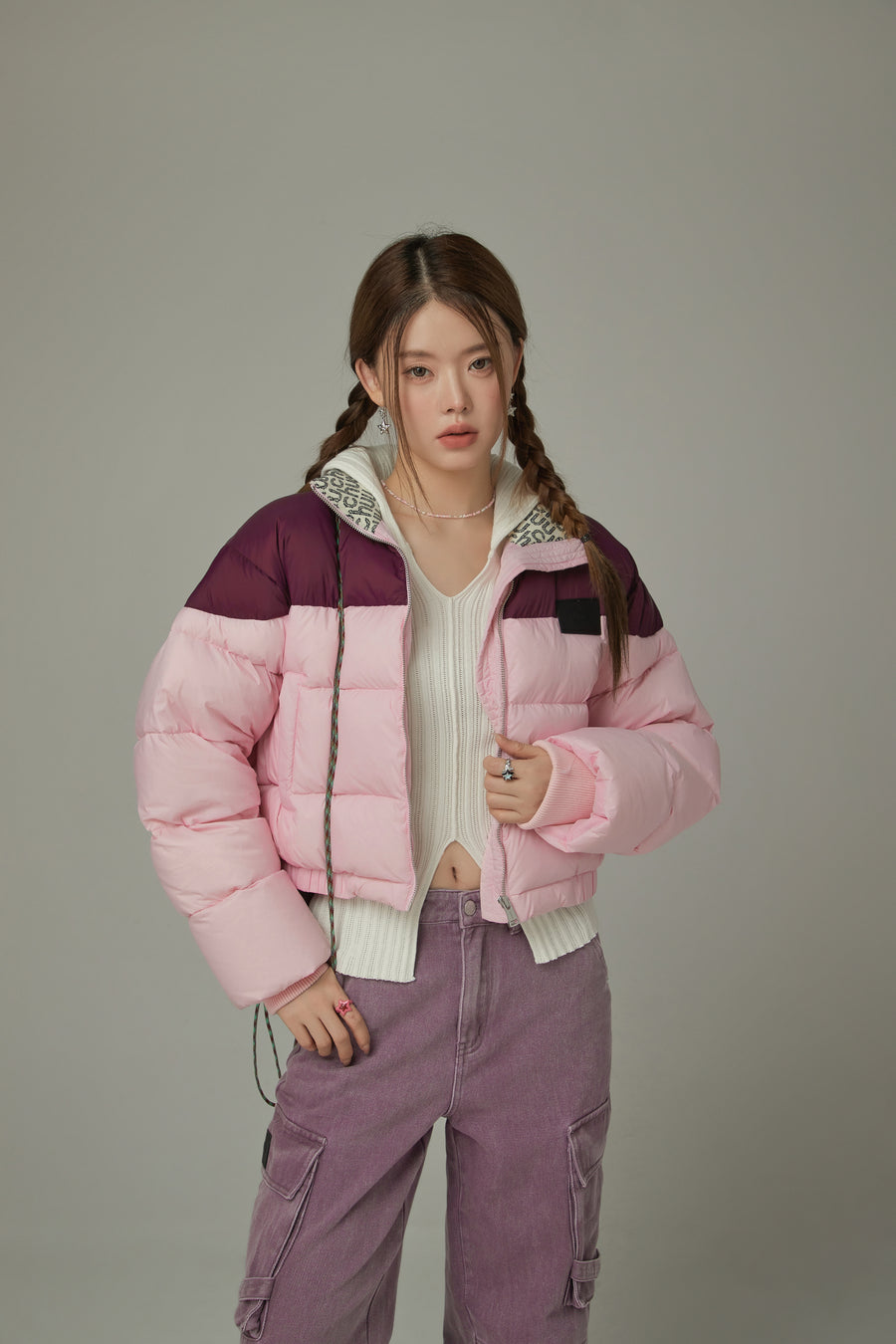 CHUU Two Toned Duck Down Padded Jacket