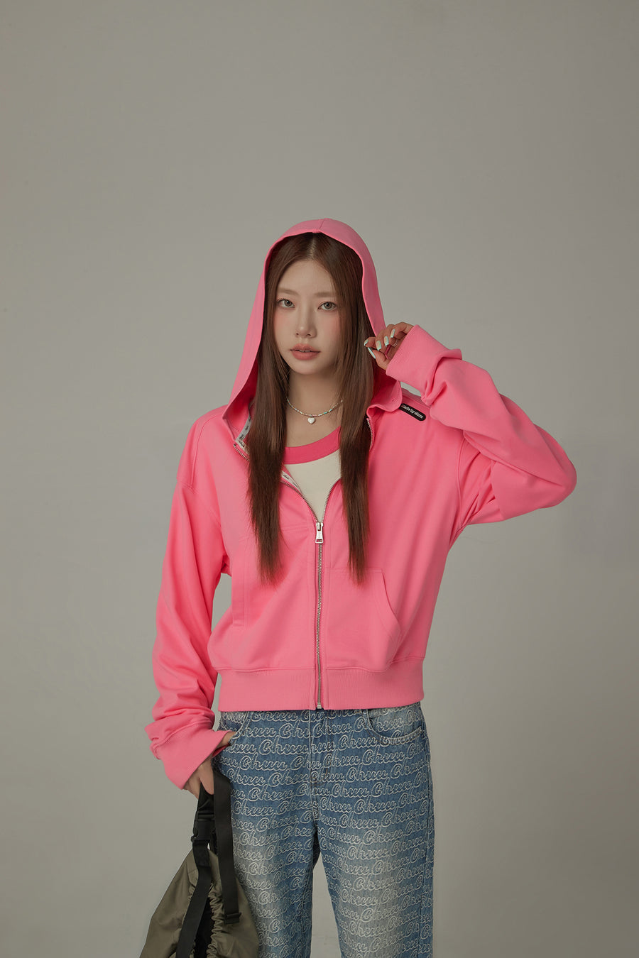 CHUU Basic Pocket Hooded Zip-Up