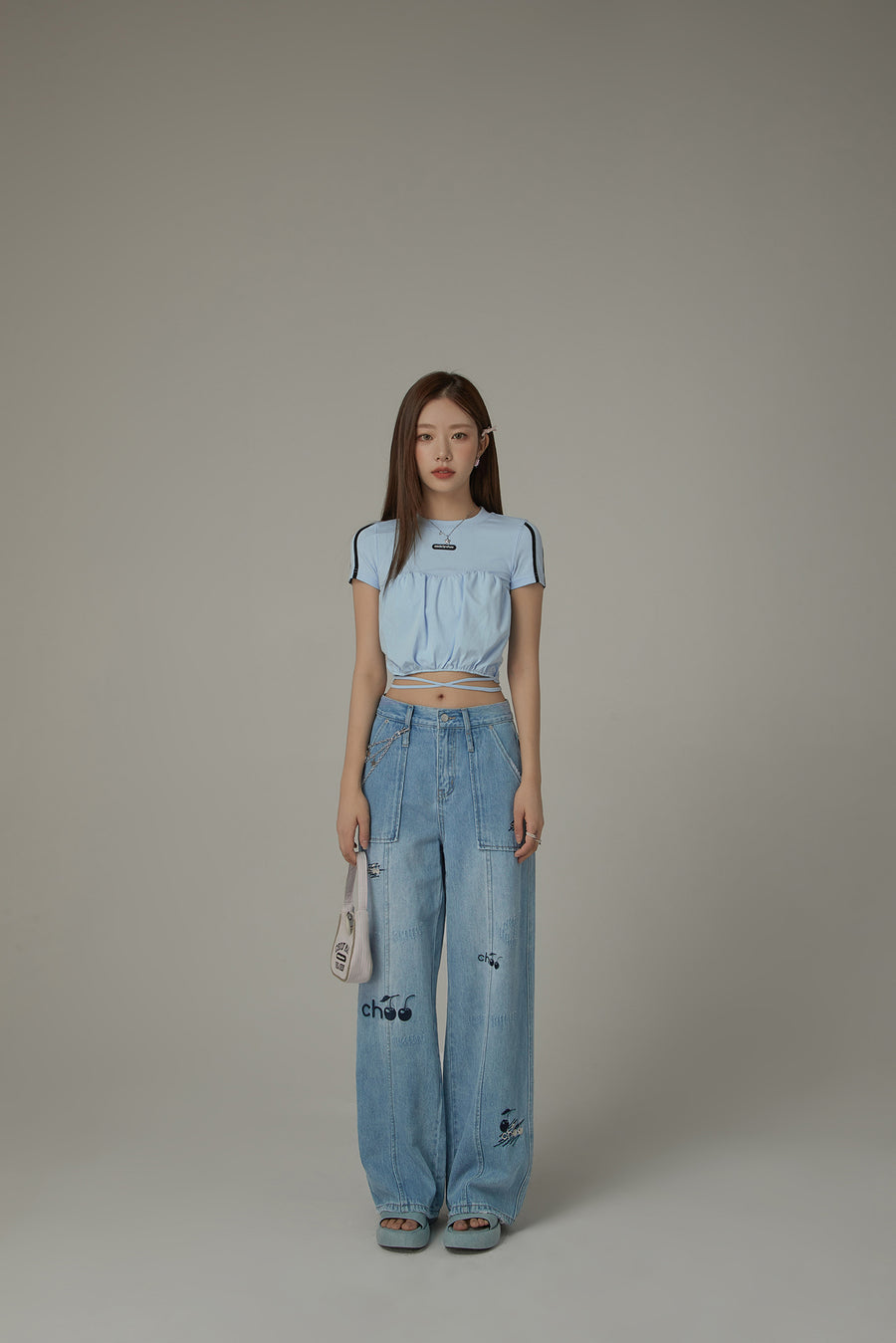 CHUU String Slim Fit Cropped Top