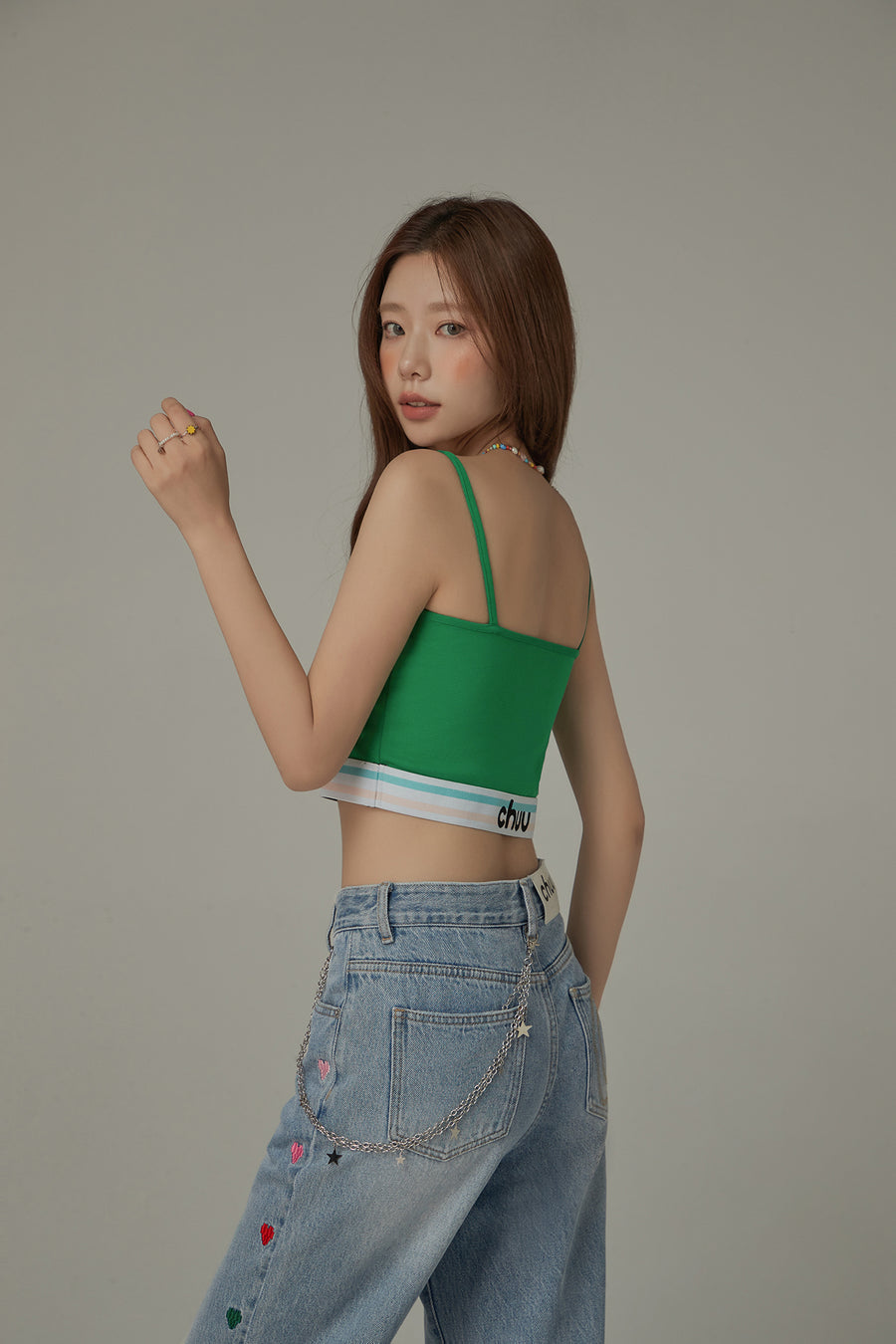 CHUU Color Basic Sleeveless Cropped Cami Top