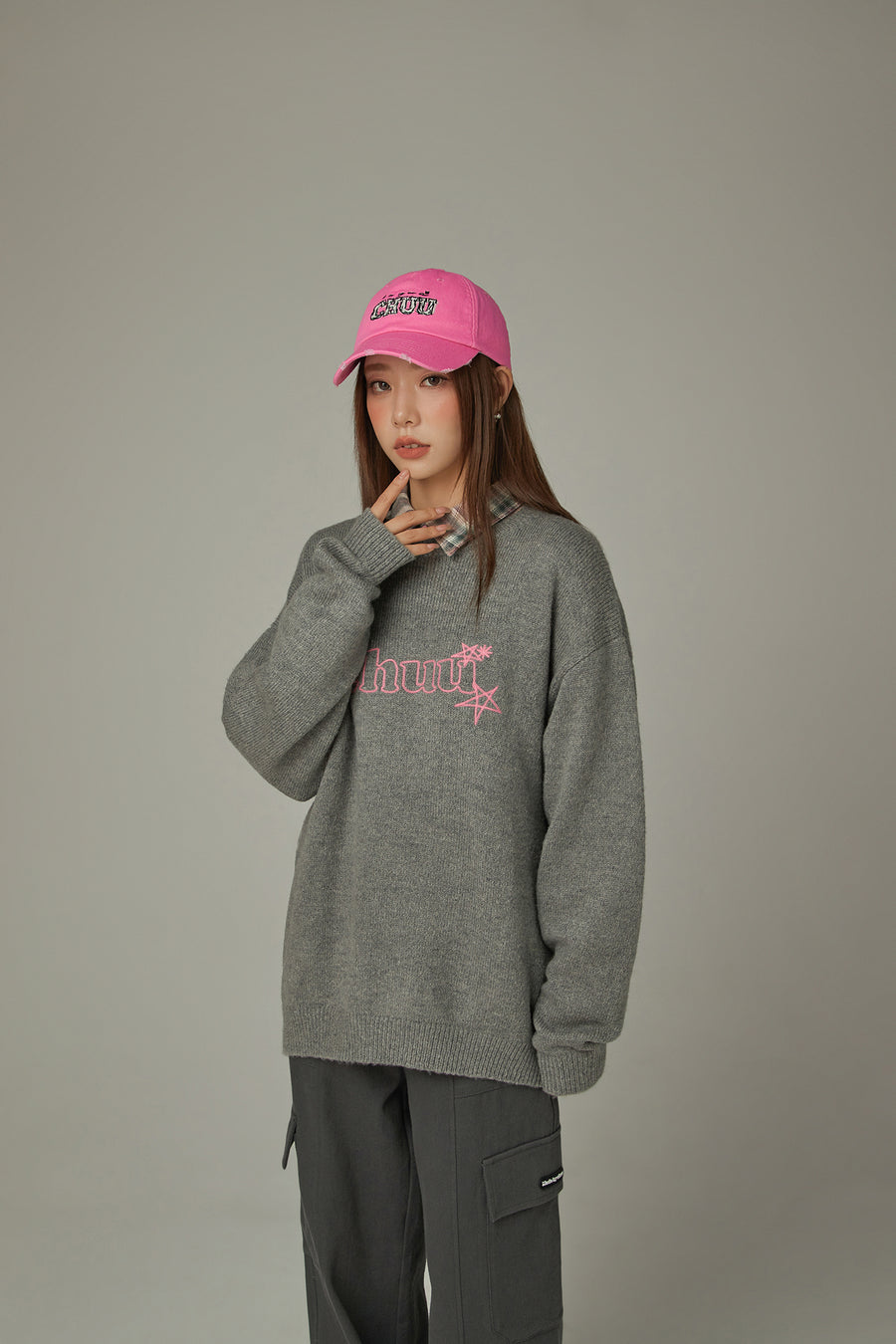 CHUU Embroidered Lettering Baseball Cap