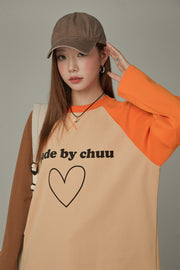 Logo Heart Color Long Sleeve T-Shirt