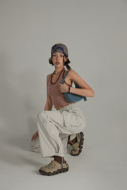 Casual Drawstring Wide Cargo Pants