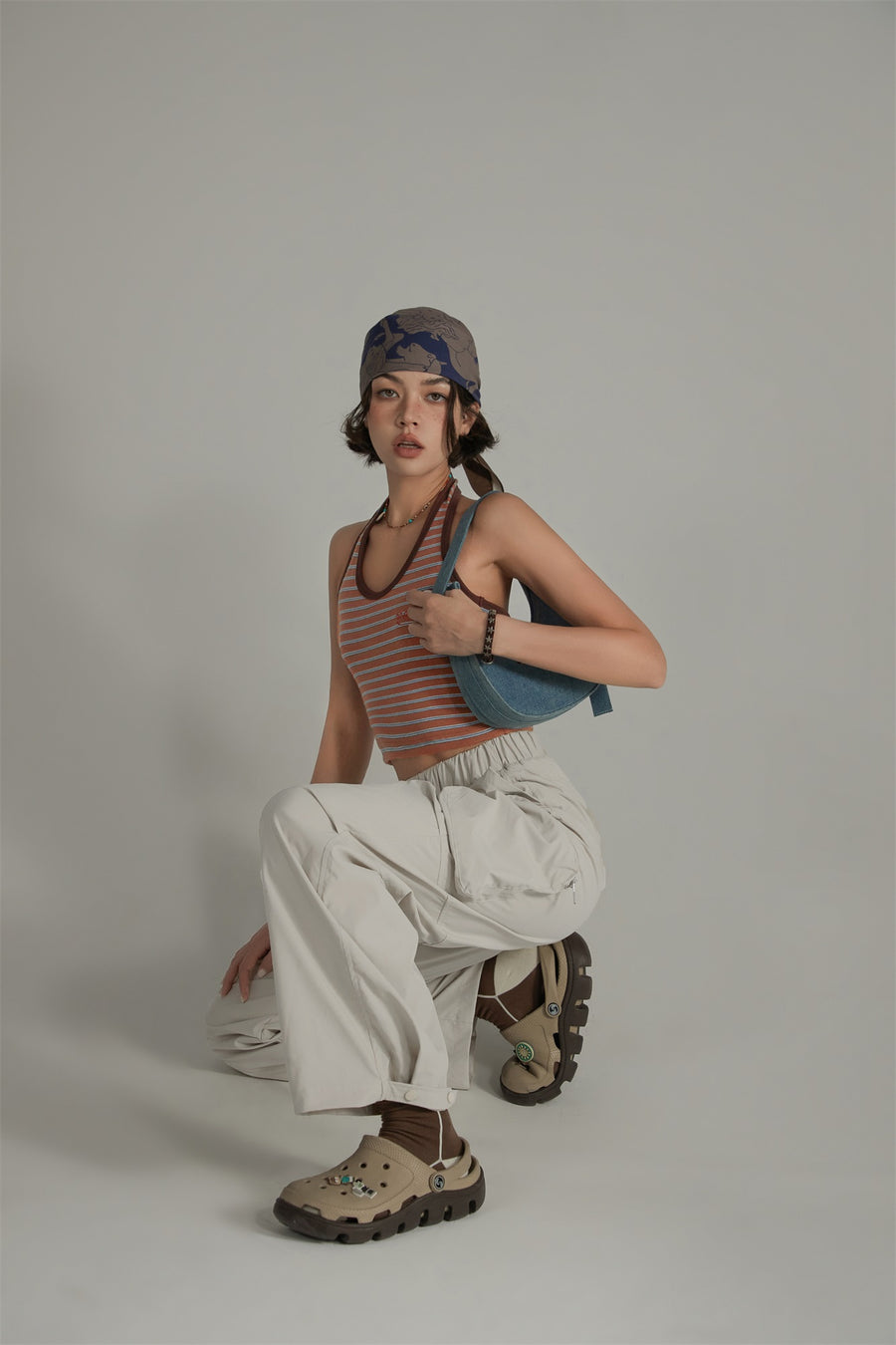 CHUU Casual Drawstring Wide Cargo Pants