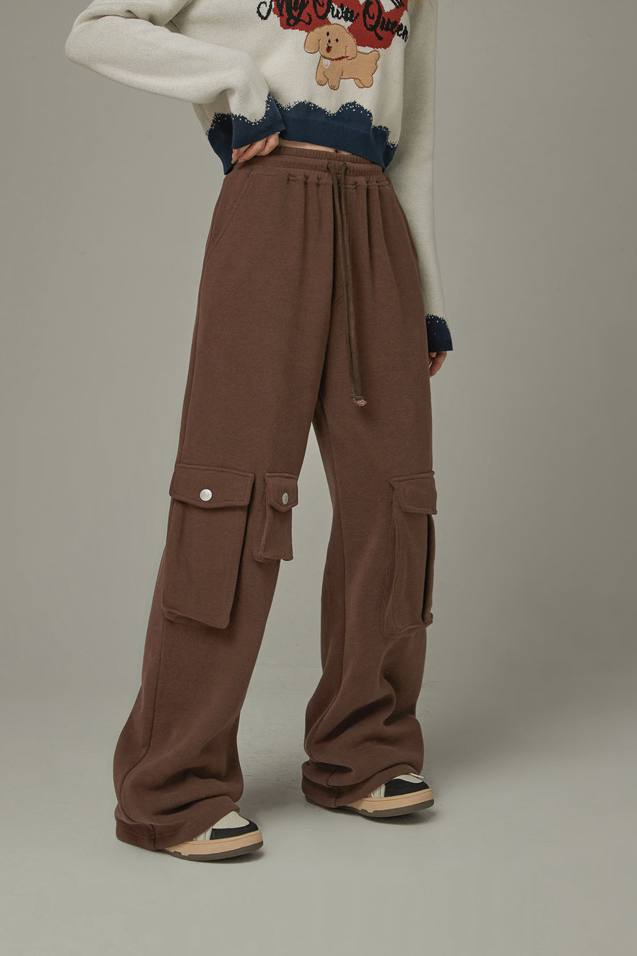 CHUU Pocket Elastic Waist Casual Pants