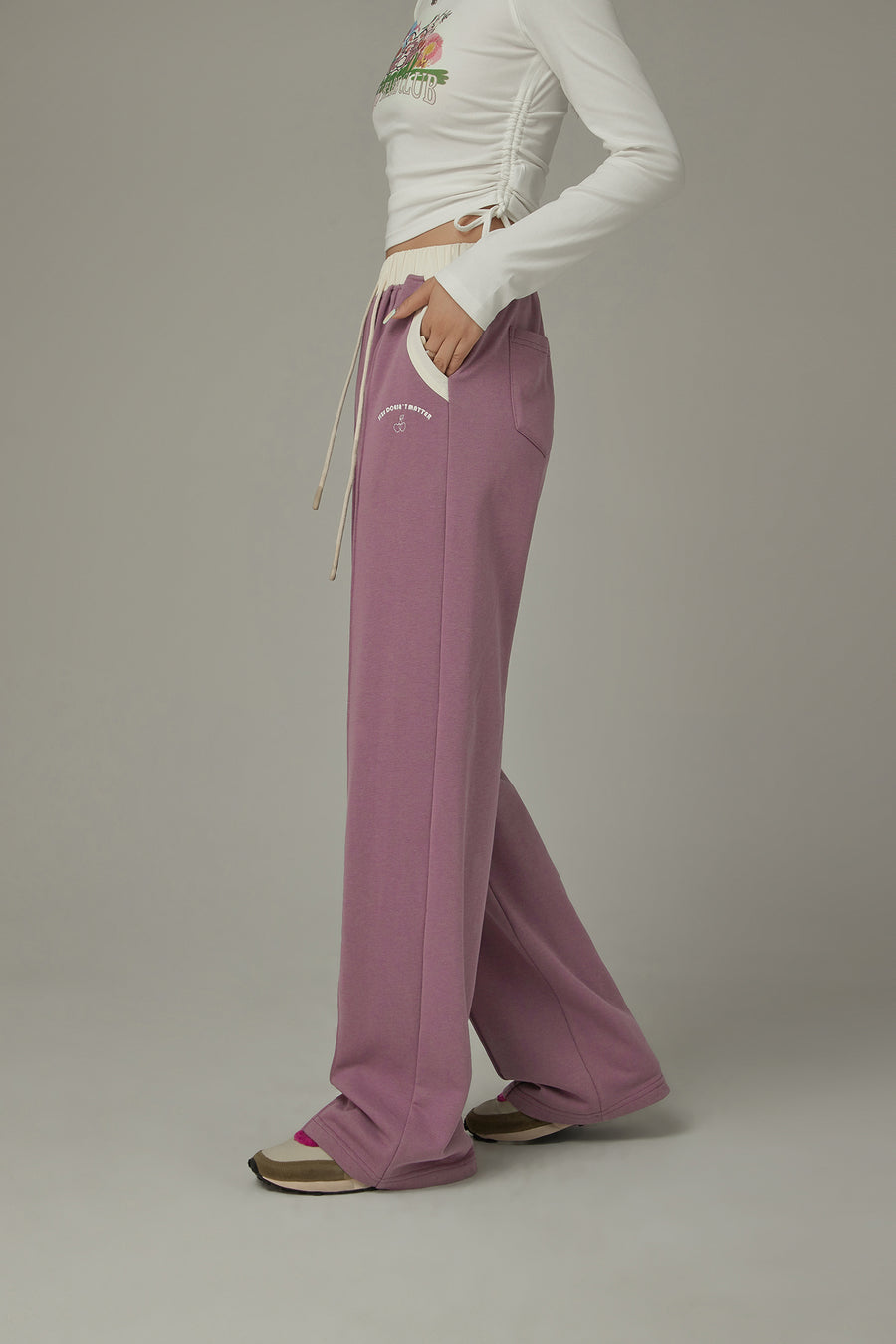 CHUU Color Combination Wide Pants